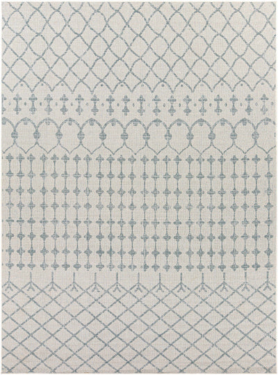 Ivory Blue Summit Indoor & Outdoor Rug - Clearance