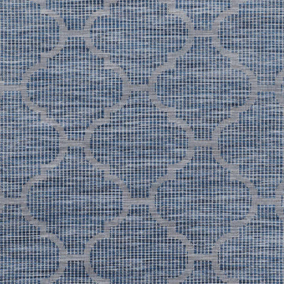 Unique Outdoor Trellis Area Rug, Navy Blue - Clearance