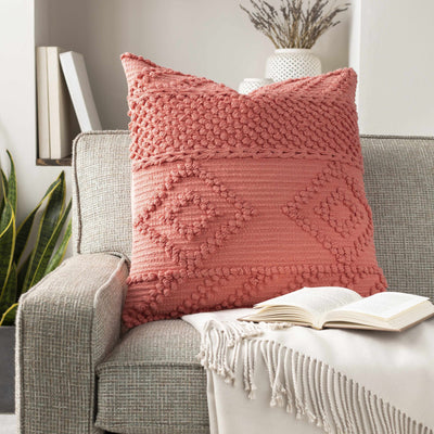 Tulay Coral Square Throw Pillow