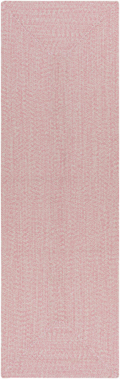 Pink Braided Faux Jute Carpet - Clearance