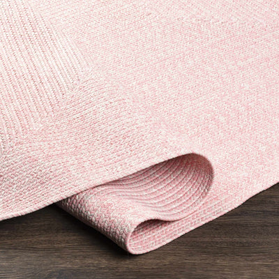 Pink Braided Faux Jute Carpet - Clearance