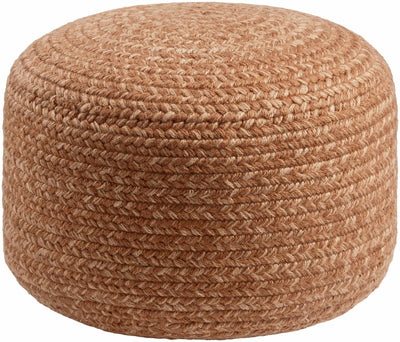 Tonanitla Natural Fiber Gray Knitted Pouf