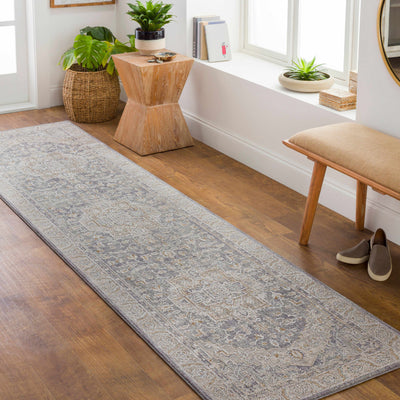 Ulubey Distressed Gray Area Rug