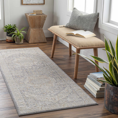 Ulubey Distressed Gray Area Rug