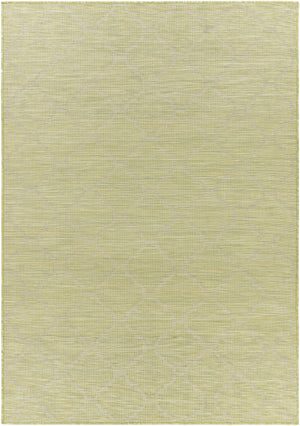 Unique Outdoor Trellis Area Rug, Olive Green - Clearance