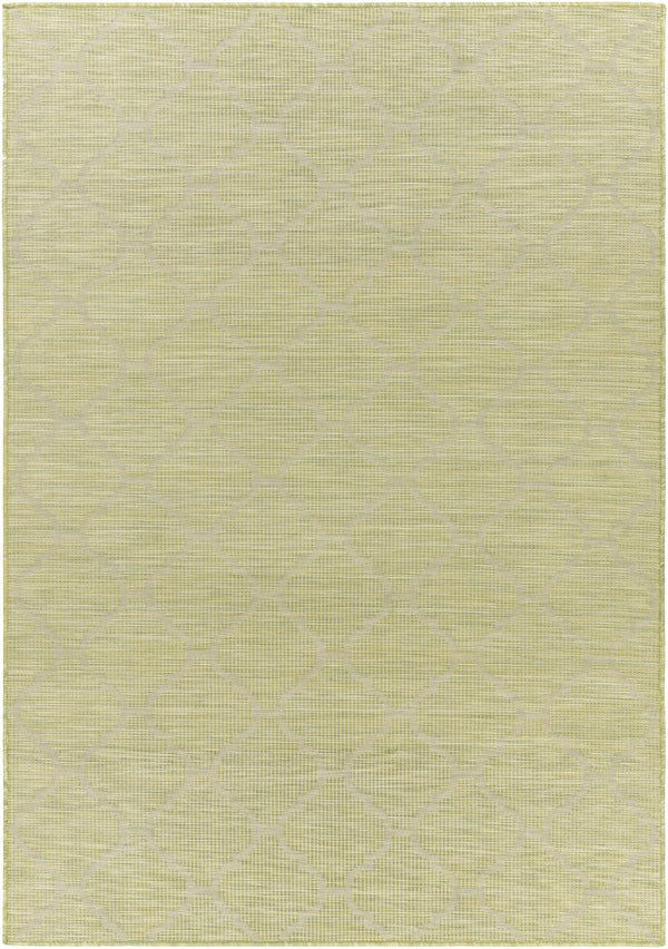 Unique Outdoor Trellis Area Rug, Olive Green - Clearance