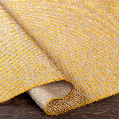 Valmora Yellow Floral Outdoor Rug - Clearance