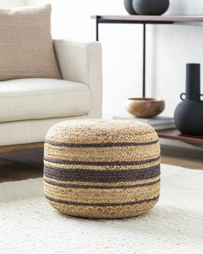 Villaputzu Dark Brown Jute Pouf