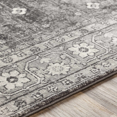 Vancouver 8x10 Distressed Charcoal Persian Rug - Clearance