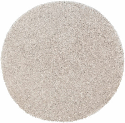 Tingly Solid Beige Shag Rug