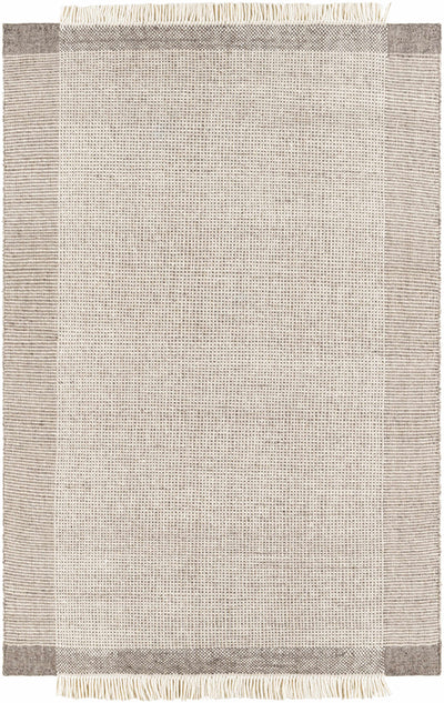 Joelle Beige Grid Wool Rug