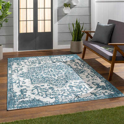 Teal Kilmacolm Indoor & Outdoor Rug - Clearance