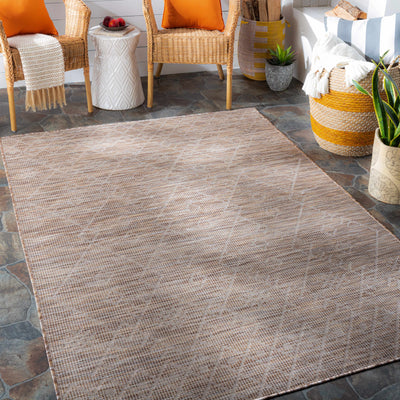 Lorena Beige Flatweave Trellis Rug - Clearance