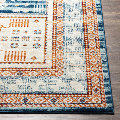 Himaya Blue & Rust Area Rug - Clearance