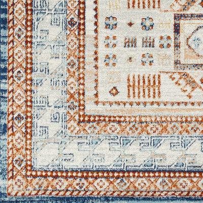 Himaya Blue & Rust Area Rug - Clearance