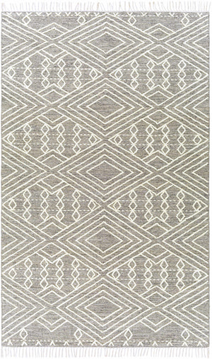 Skedee Gray/Cream Diamond Area Rug - Clearance