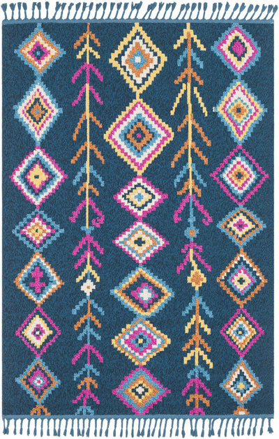 Wildwood 9x12 Blue Tassel Rug - Clearance