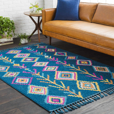 Wildwood 9x12 Blue Tassel Rug - Clearance