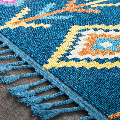 Wildwood 9x12 Blue Tassel Rug - Clearance