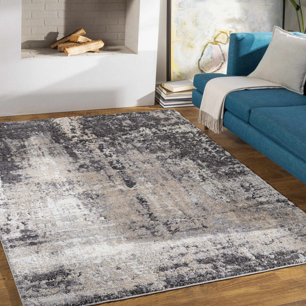 Witchford Abstract Charcoal Area Rug