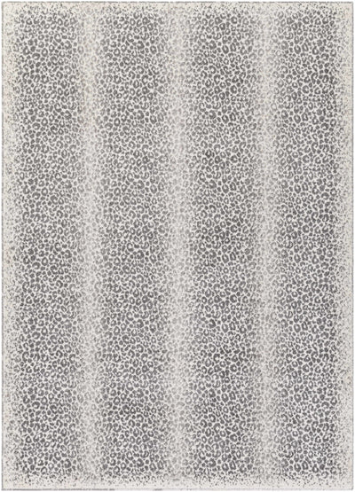 Light Gray Cheetah Print Area Rug - Clearance