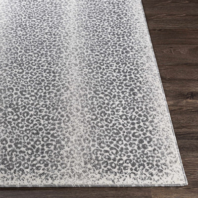 Light Gray Cheetah Print Area Rug - Clearance