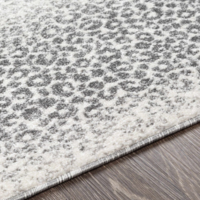 Light Gray Cheetah Print Area Rug - Clearance