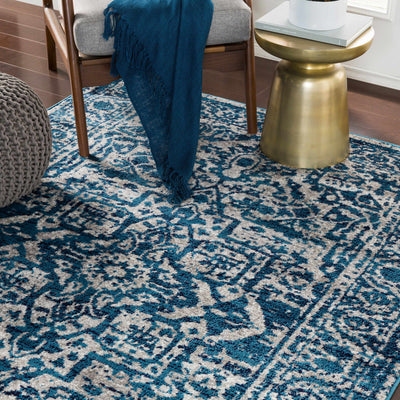 Wellsburg Blue&White Area Carpet