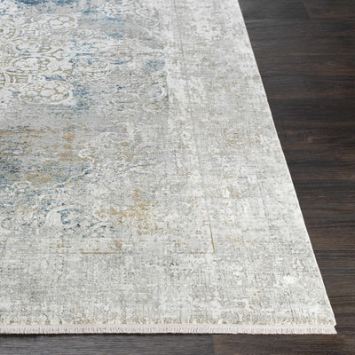 Calion Distressed Blue Luxury Area Rug