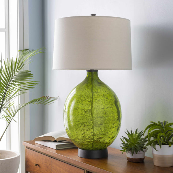 Westview Lime Green Glass Table Lamp