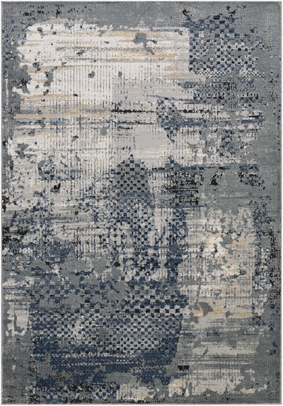 Waterboro Navy&Gray Abstract Area Rug