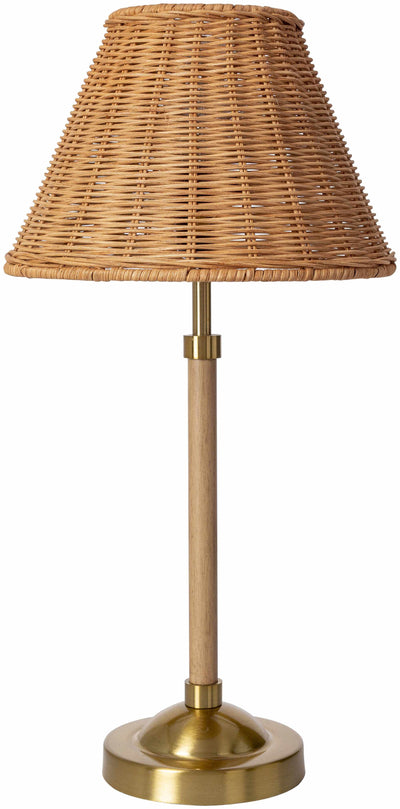 Zakharivka Gold Rattan Table Lamp