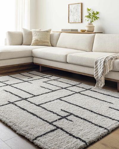 Xenos White Maze Plush Carpet