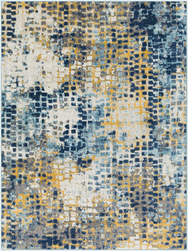 Sandown Blue & Yellow Area Rug - Clearance