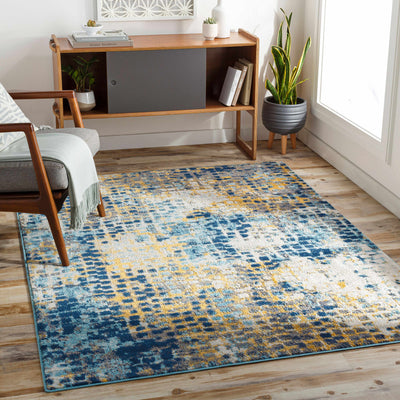 Sandown Blue & Yellow Area Rug - Clearance