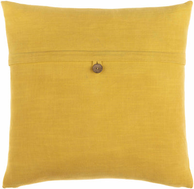 Yedisu Mustard Yellow Button Throw Pillow - Clearance