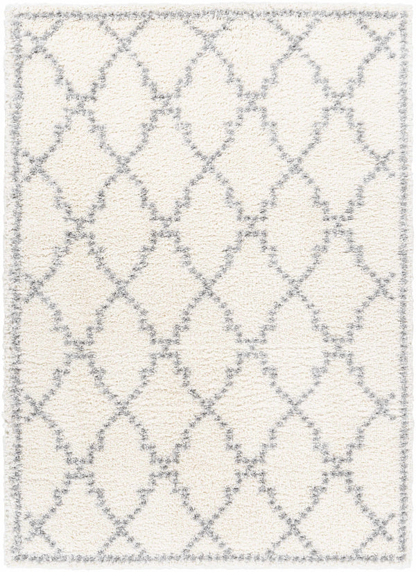 Yelverton Off-White Trellis Plush Rug - Clearance