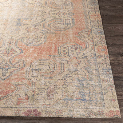 Yetminster Traditional Distressed Peach Rug - Clearance