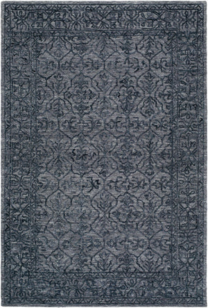 Yadid Black Wool Area Rug