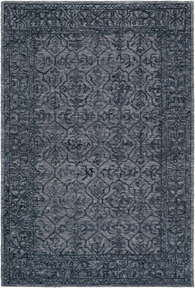 Yadid Black Wool Area Rug