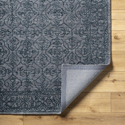 Yadid Black Wool Area Rug