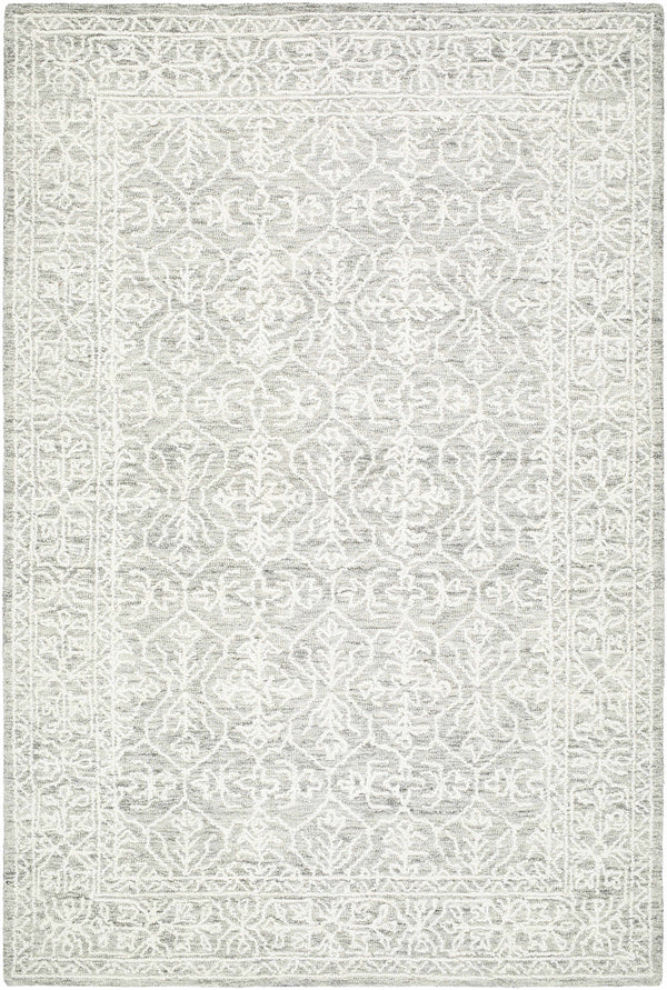 Yadid Gray Wool Area Rug