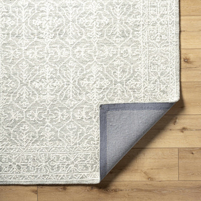 Yadid Gray Wool Area Rug