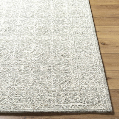 Yadid Gray Wool Area Rug