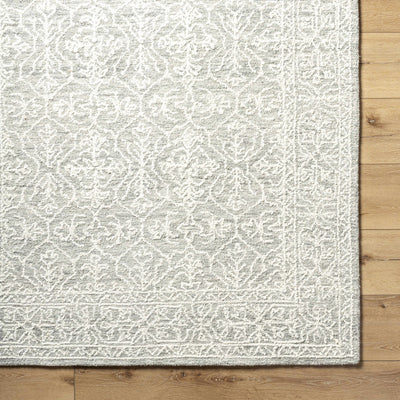 Yadid Gray Wool Area Rug