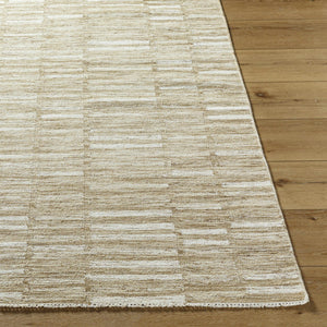 Uheri Beige Checkered Area Rug