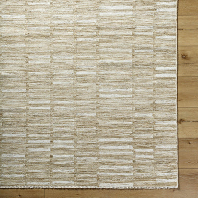 Uheri Beige Checkered Area Rug