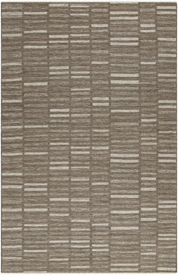 Uheri Brown Checkered Area Rug