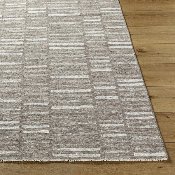 Uheri Brown Checkered Area Rug