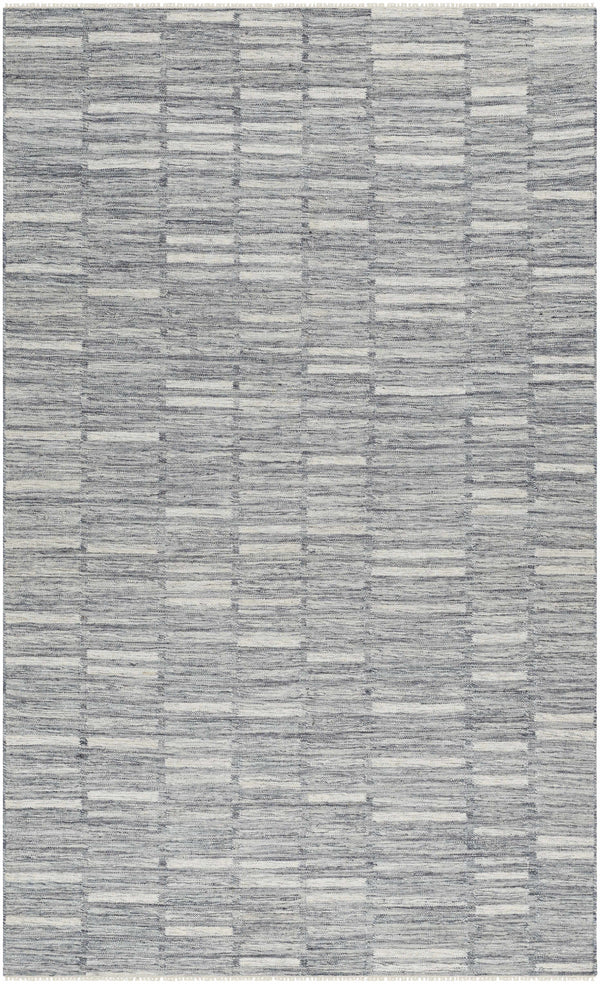 Uheri Gray Blue Checkered Area Rug